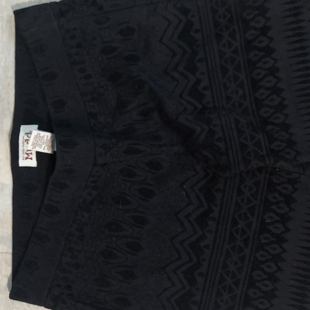 Mudd Print Black Leggings